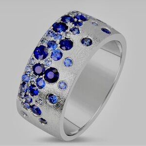 Blue Sapphire Confetti Cigar Band